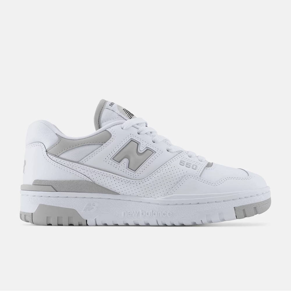 New Balance 550 White and Gray Sneakers